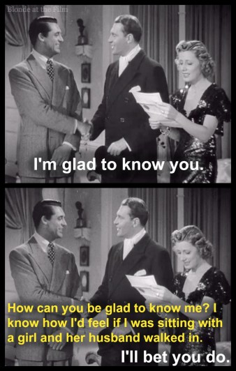 The Awful Truth Grant and Dunne Bellamy meeting