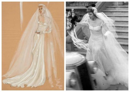 Palm Beach Story Claudette Colbert wedding dress