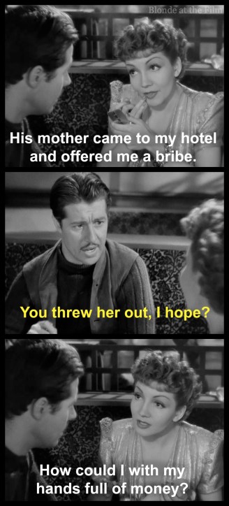 Midnight Ameche Colbert bribe