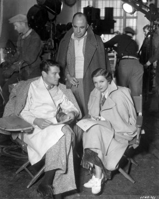  Joel McCrea, Gregory La Cava and Claudette Colbert on the set of Private Worlds (1935) via: http://acertaincinema.com/media-tags/gregory-la-cava/