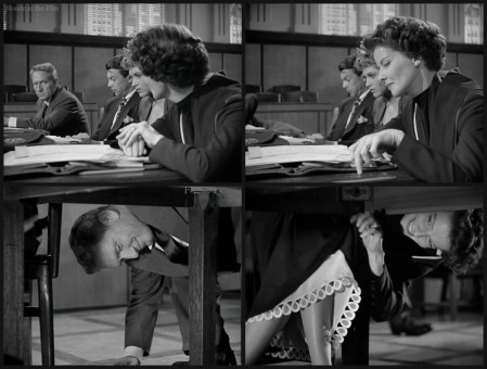 Adams Rib Hepburn Tracy court table