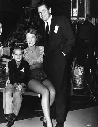 Glenn Ford and son Peter visit Eleanor Powell via: http://acertaincinema.com/media-tags/duchess-of-idaho/