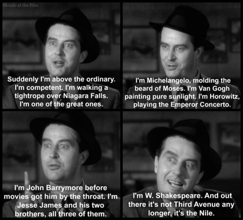 Lost Weekend Milland drunk speech