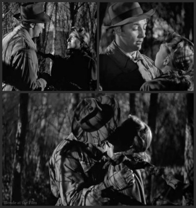 Out of the Past Mitchum Huston kiss