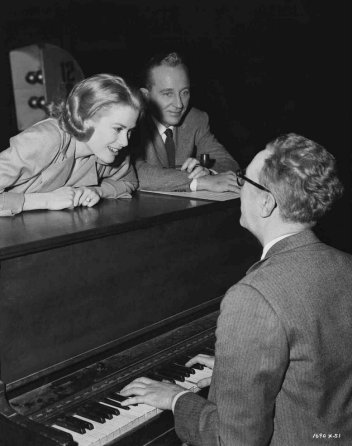 High Society: Grace Kelly and Bing Crosby with composer Saul Chaplin