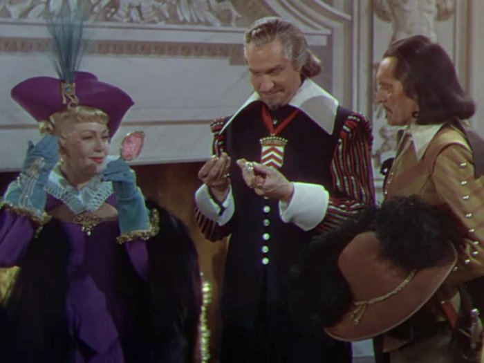 The Three Musketeers: Vincent Price and Lana Turner