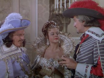 The Three Musketeers: Angela Lansbury, Henry Morgan, and Vincent Price