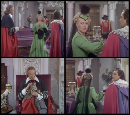 The Three Musketeers: Gene Kelly, Vincent Price, and Lana Turner