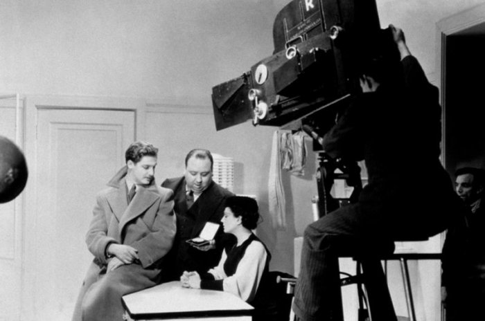 The 39 Steps: Robert Donat, Lucie Mannheim and Alfred Hitchcock