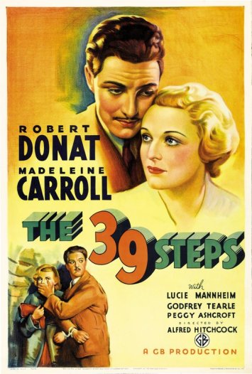 The 39 Steps: Robert Donat and Madeleine Carroll