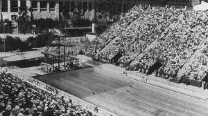 The Olympic Stadium Pool in 1932 via: https://www.swimmingworldmagazine.com/news/olympic-pools-where-are-they-now-part-one/