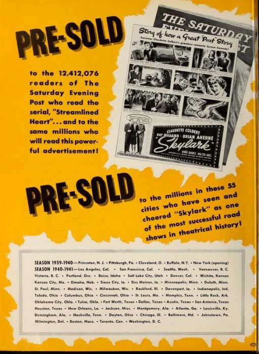 Skylark: Claudette Colbert, Brian Aherne, and Ray Milland