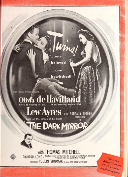 The Dark Mirror: Olivia de Havilland and Lew Ayres